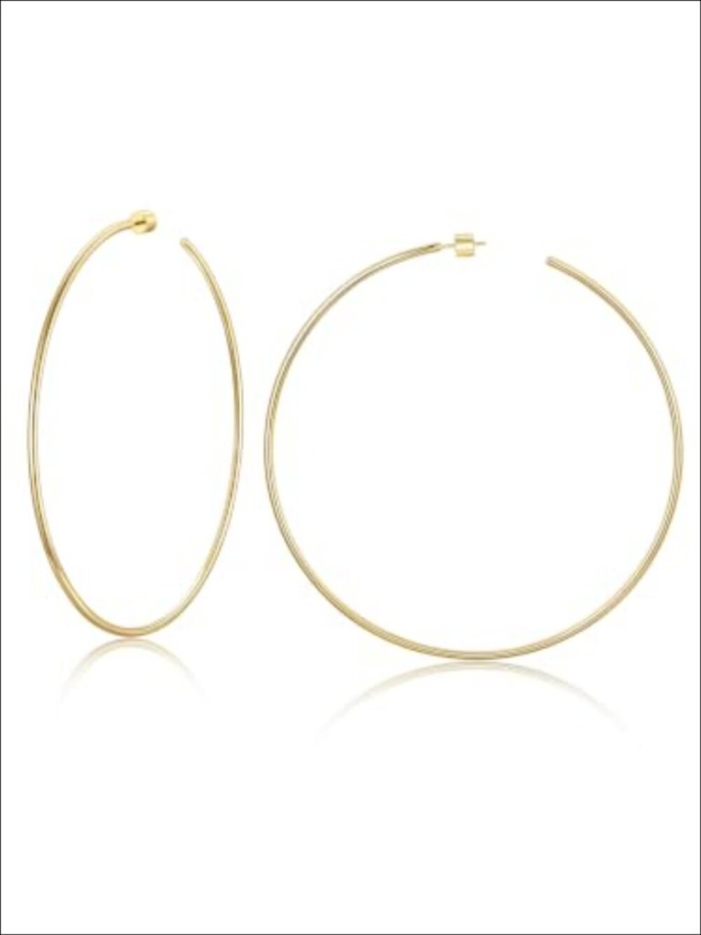 Thin 2mm Hoop Earrings Lightweight Stainless Steel Hypoallergenic Nickel Free